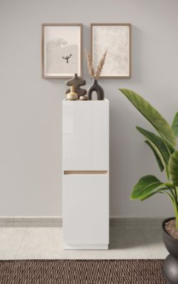 Colonne FANTASY Blanc laqué/chêne Cadiz 54 x 170 cm