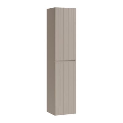Colonne ICON 160 cm  Finition marron congo  2 portes  Meuble de salle de bain suspendu