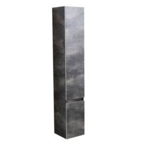 Colonne Élément Haut Salle De Bains Deux Portes Cm 30 Gris Ciment Serie Valentina