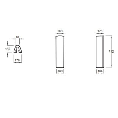 Colonne pour lavabo JACOB DELAFON Brive blanc