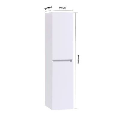 COLONNE salle de bain Armoire de rangement APOLLO LAQUE GRIS BLANC KIT