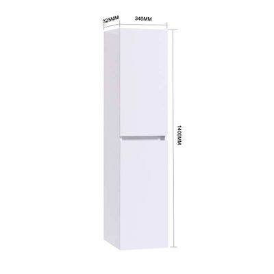 COLONNE salle de bain Armoire de rangement APOLLO LAQUE GRIS BLANC KIT