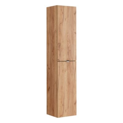 Colonne salle de bain NALYA 170 cm  Chene clair  Rangement vertical suspendu design
