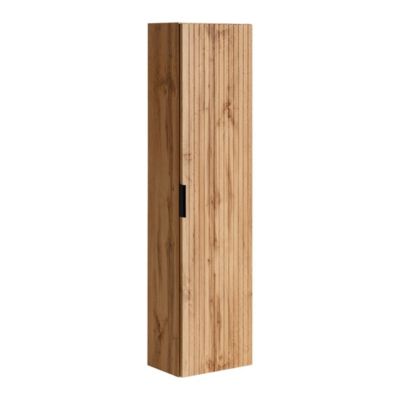 Colonne salle de bain suspendue NOXERA  1 porte  Coloris chene wotan  Hauteur 140 cm