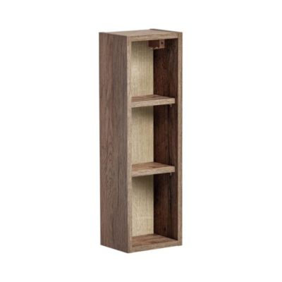 Colonne salle de bain VANTA chene foncé  Etagères compact
