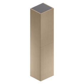 Colonne salle de bains placage chêne clair strié l.35 x H.150 x P.30 cm, Pura+