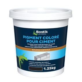 Colorant Bostik Pigment Coloré pour Ciment, Mortier, Enduit et Chape Noir 1,25kg