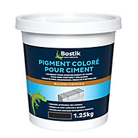 Colorant Bostik Pigment Coloré pour Ciment, Mortier, Enduit et Chape Noir 1,25kg