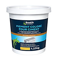 Colorant Bostik Pigment pour Ciment, Mortier, Enduit et Chape Jaune 1,25kg