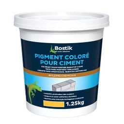 Colorant Bostik Pigment pour Ciment, Mortier, Enduit et Chape Jaune 1,25kg