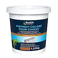 Colorant Bostik Pigment pour Ciment, Mortier, Enduit et Chape Marron 1,25kg