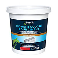 Colorant Bostik Pigment pour Ciment, Mortier, Enduit et Chape Rouge 1,25kg