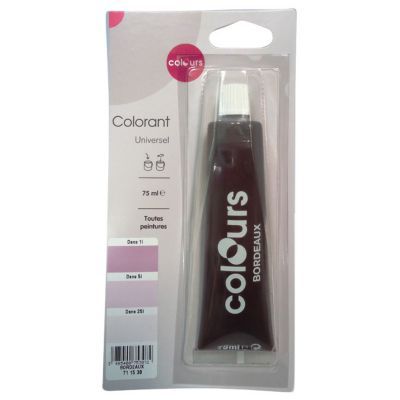 Colorant universel toutes peintures Colours bordeaux 75ml