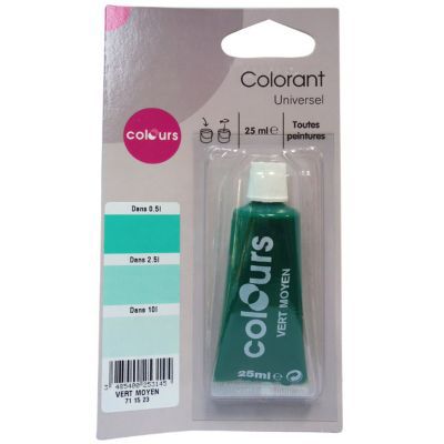 Colorant universel toutes peintures Colours vert moyen 25ml