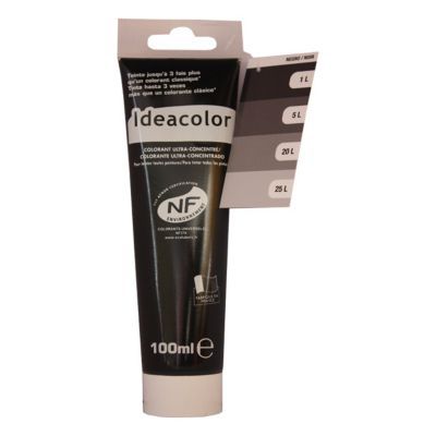 Colorant universel toutes peintures Ideacolor noir 100ml | Castorama