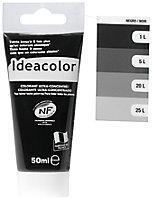 Colorant universel toutes peintures Ideacolor noir 50ml