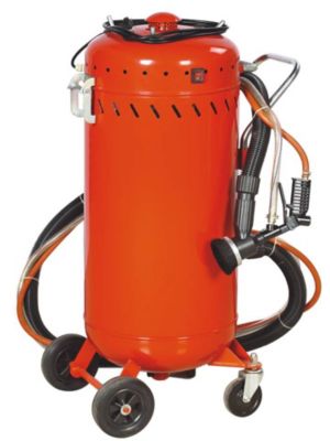 Combiné Sableuse Aérogommeuse Aspirateur mobile 106L intérieur / extérieur