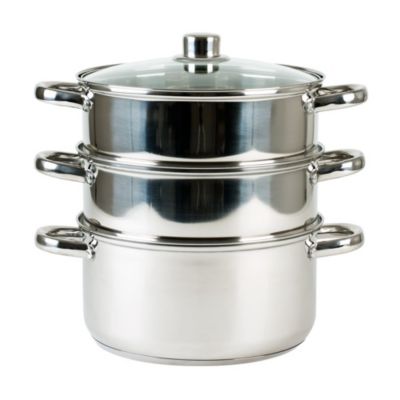 Combiné vapeur inox 20 cm 3 compartiments