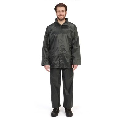 Veste de pluie, polyester enduit polyuréthane extérieur, Bleu marine