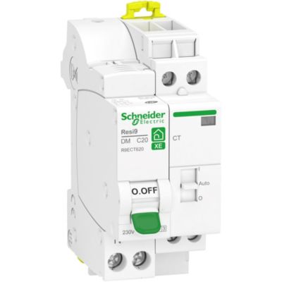 Combiné disjoncteur + contacteur courbe C phase + neutre 20A Schneider Electric Resi9 XE