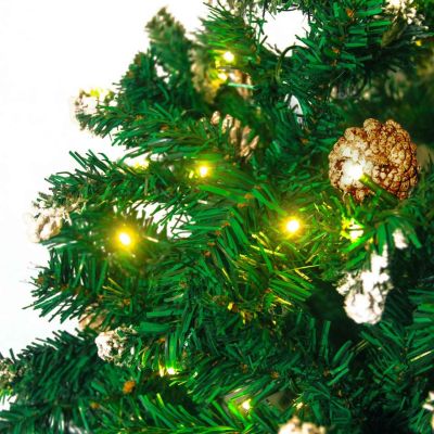 Comet - Sapin de Noël avec lumières LED et cônes diamètre 100 x 180H, 800 branches e 50 cônes