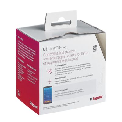 Commande sans fil Lever/Coucher pour installation connectée Céliane with Netatmo titane
