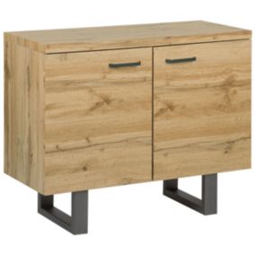 Commode 2 portes en bois clair TIMBER