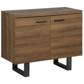 Commode 2 portes en bois foncé TIMBER