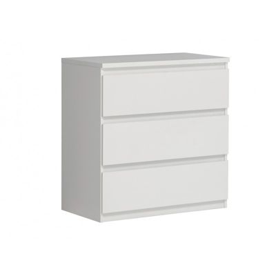 Commode 3 tiroirs blanc mat - BENNY