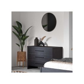 Commode 3 tiroirs Bois Noir - UNYS