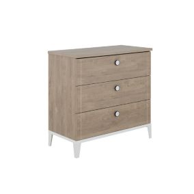Commode 3 tiroirs Chêne blond - DROPA