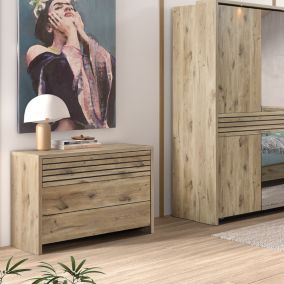 Commode 3 tiroirs Chêne - TATIUS