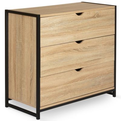 Commode 3 tiroirs DETROIT 80 cm design industriel
