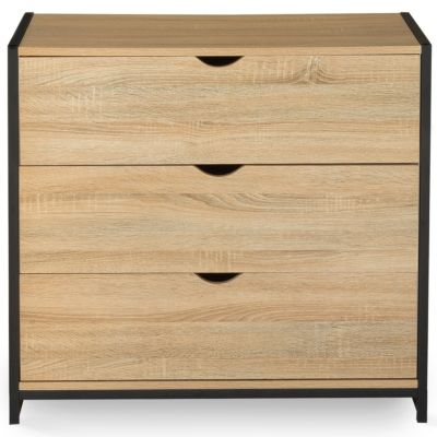 Commode 3 tiroirs DETROIT 80 cm design industriel