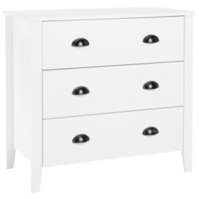 Commode à 3 tiroirs DONOVAN Blanc