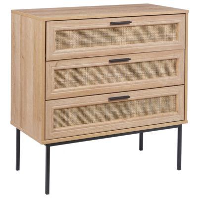 Commode à 3 tiroirs PASCO Marron clair