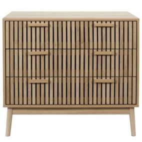 Commode 3 tiroirs Saulk en bois - Marron