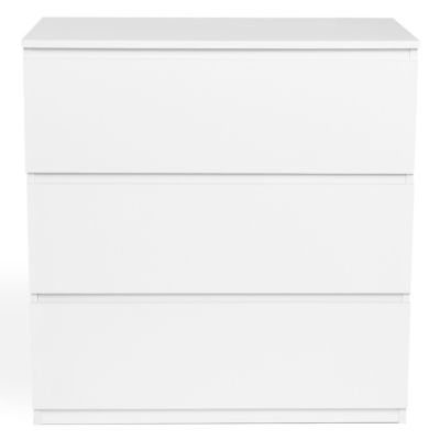 Commode 3 tiroirs TOMI 78 cm bois blanc