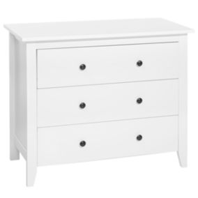 Commode à 3 tiroirs TORRANCE Blanc