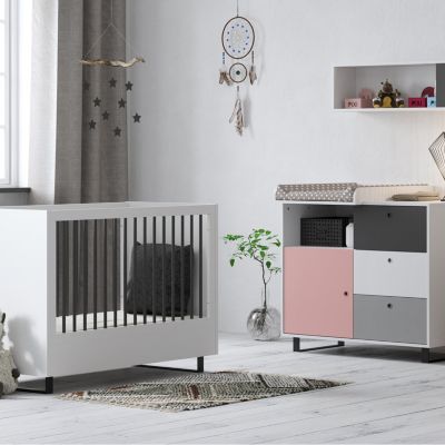 Commode 3 tiroirs Vox Concept Rose