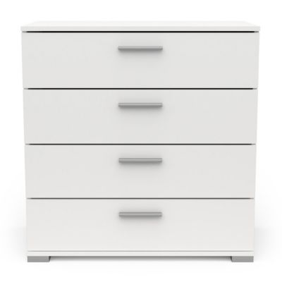 Commode 4 tiroirs blanc mat - L 79,7 cm