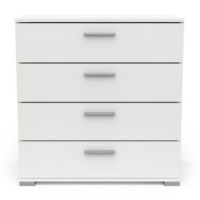Commode 4 tiroirs blanc mat - L 79,7 cm