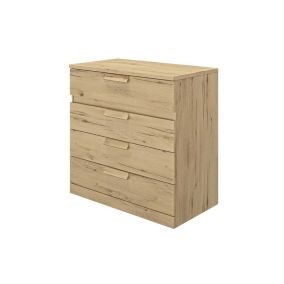 Commode 4 tiroirs Chêne blond - ILORA