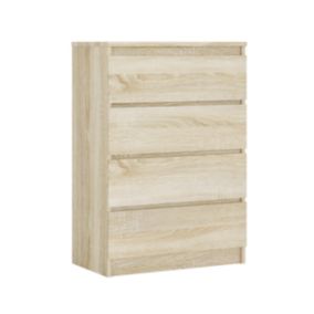 Commode 4 Tiroirs, Chêne Sonoma, 70 X 39 X 101 Cm