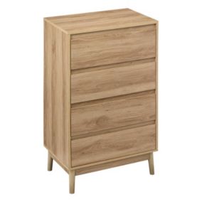 Commode 4 tiroirs Liam - Marron