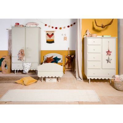 Commode 5 tiroirs 1 porte Wood Luck Babushka Olive | Castorama