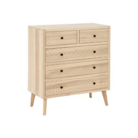 Commode 5 tiroirs Bois clair - ARENA