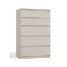 Commode : 5 tiroirs, cachemire, 40 x 101 x 70 cm