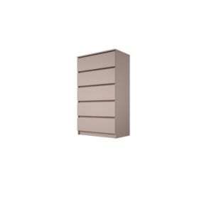 Commode : 5 tiroirs, caramel, 70 x 124 x 39 cm