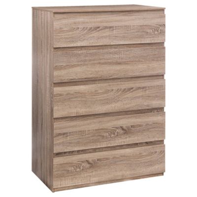 Commode 5 tiroirs "Dolo" effet bois naturel - 5five